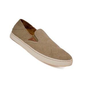 OluKai Pehuea Leather Loafer Comfort Shoes- Casual Minimalist Neutral